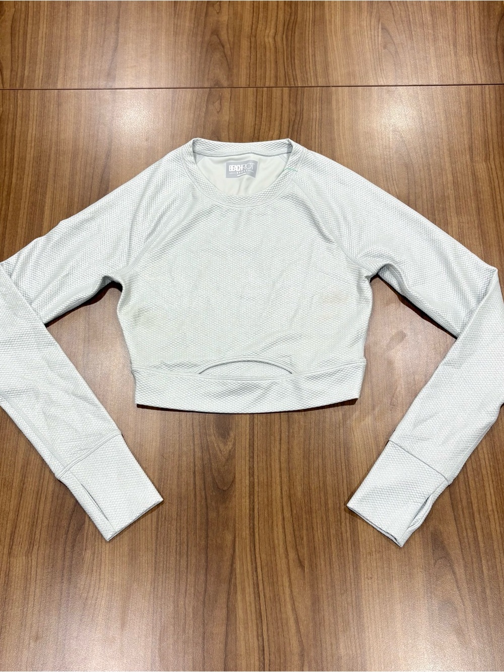 Beach Riot EUC Francine Top & Piper Legging Matching Set Grey/Silver - Size S
